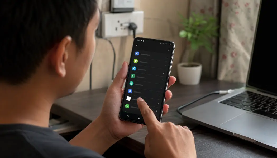 Android phone disconnected after a suspicious gaming APK installation.